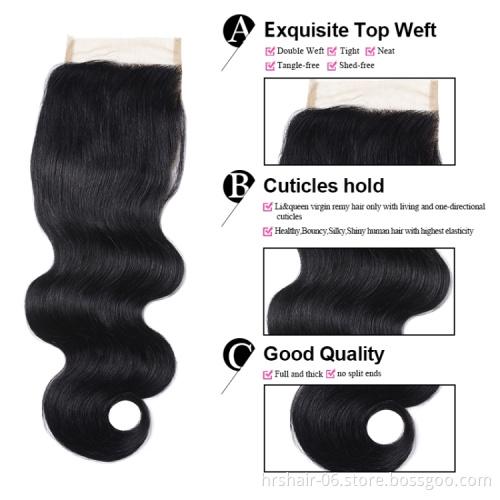 Aliexpress human hair bundles with human hair lace closure Cheap human hair bundle with closure